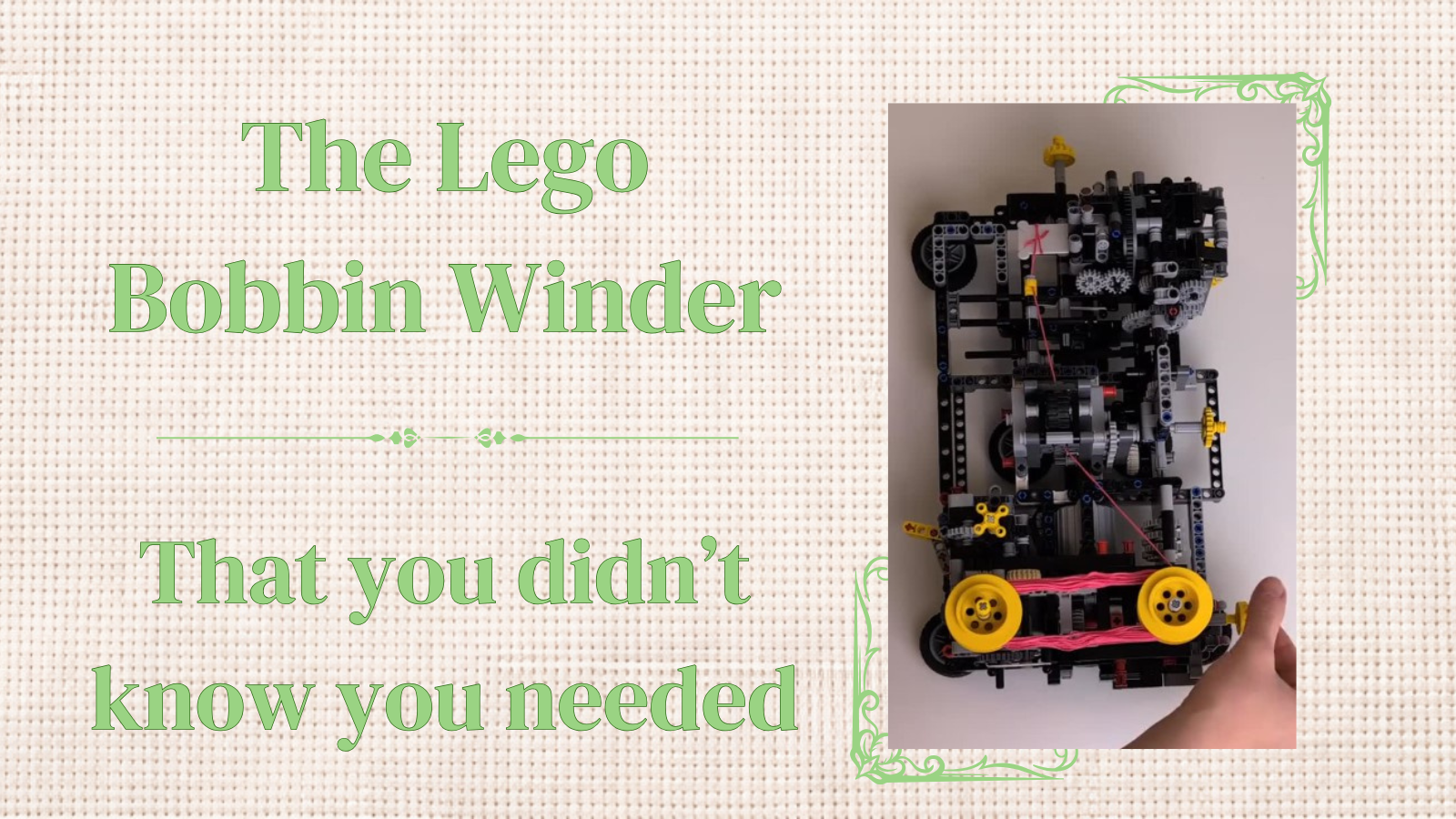 When LEGO Meets Embroidery: The Viral Floss Bobbin Winder