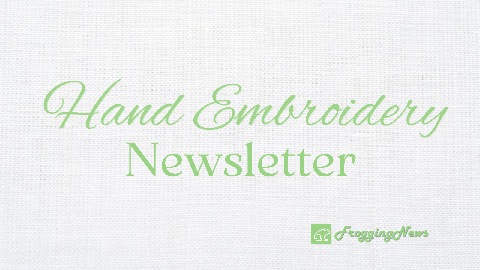 Hand Embroidery News: January 2026