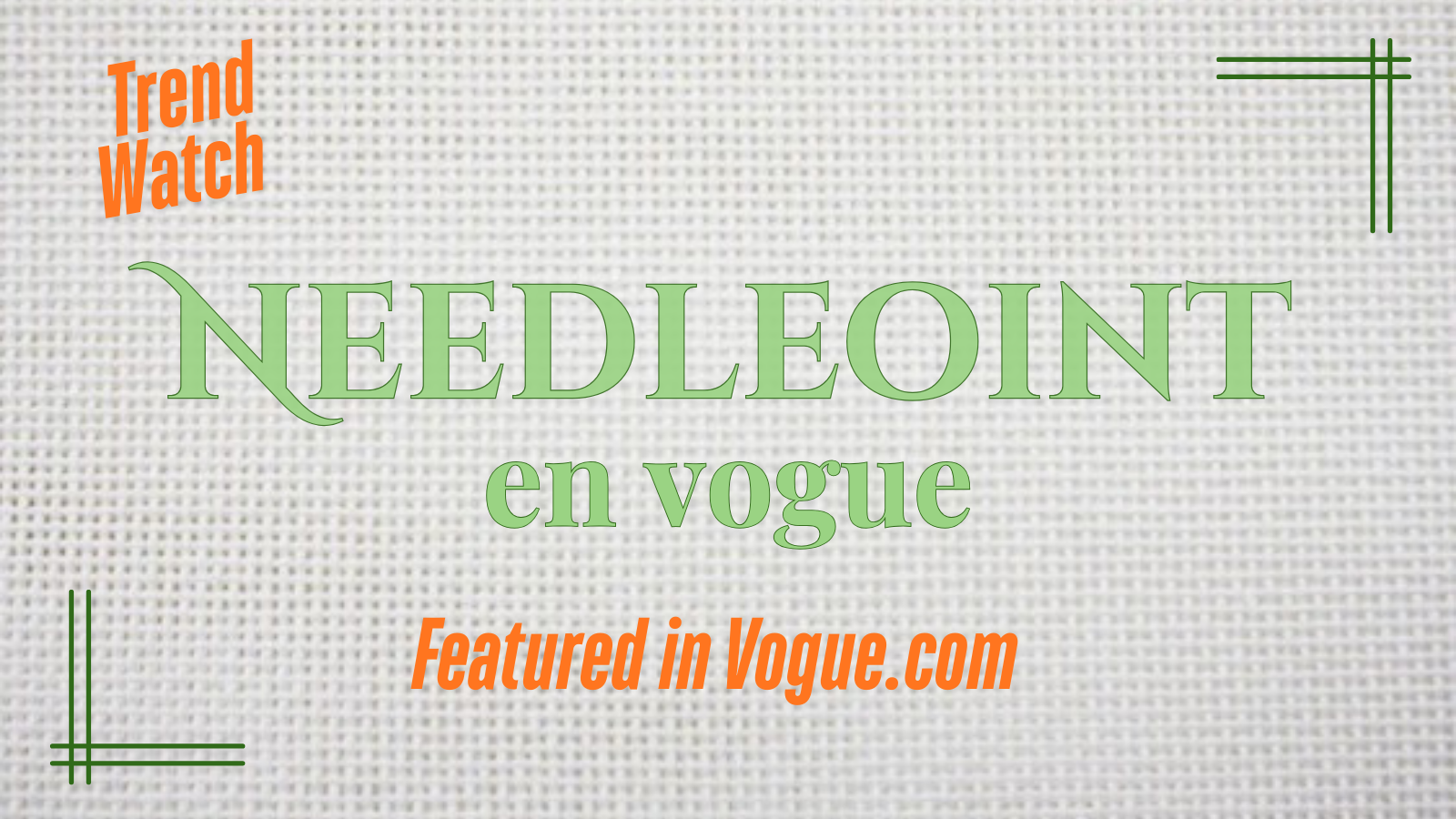 Needlepoint’s “Revival” Made It to Vogue — Here’s Why Stitchers Should Care