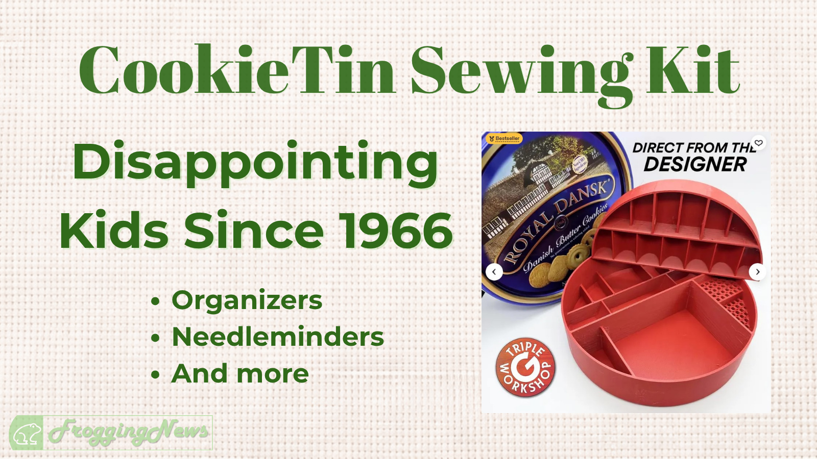 Danish Cookie Tin Sewing Kit Finds: Organizers, Needle Minders & More